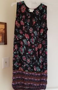 Black Floral Beach Cover Up